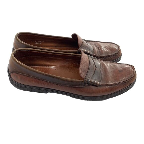 Allen Edmonds Lagrange Handsewn Leather Loafer Size 14 B Mens Brown Slip On main image 4